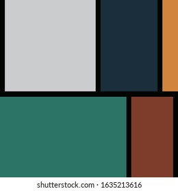 	
Trendy design vector abstract color block geometric background