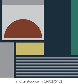 Trendy design vector abstract color block geometric background