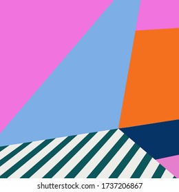 Trendy Design Vector Abstract Color Block Geometric Background