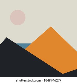 Trendy design vector abstract color block geometric background
