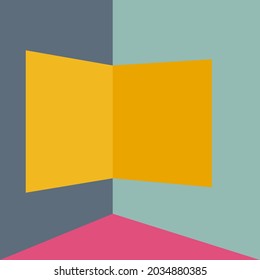 Trendy design vector abstract color block geometric background