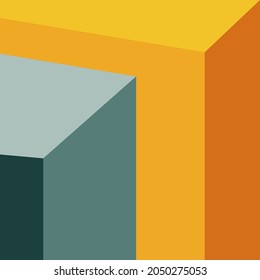 Trendy design, Vektorgrafik abstrakter, geometrischer Hintergrund von Farbblöcken