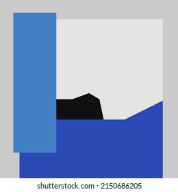 Trendy design vector abstract color block geometric background