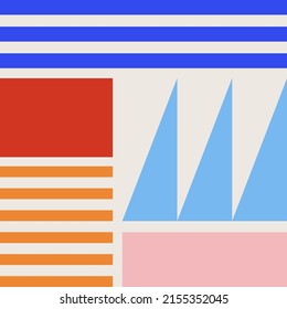 Trendy design vector abstract color block geometric background