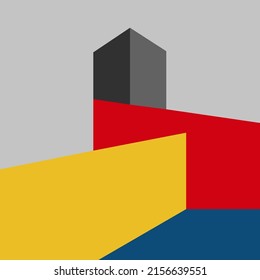 Trendy design vector abstract color block geometric background