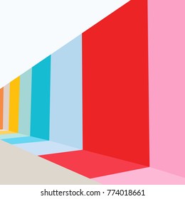 Trendy Design Vector Abstract Color Block Geometric Background