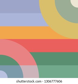 Trendy Design Vector Abstract Pastel Color Block Geometric Background