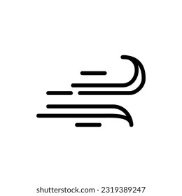 Trendy Design Wind Symbol Vorlage auf weißem Hintergrund.