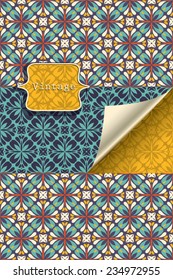 Trendy designed card with retro motives