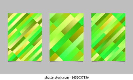 Trendy diagonal stripe page template collection - abstract vector brochure background designs