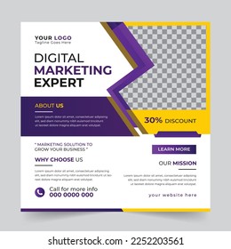 Trendy digital business agency marketing social media post and banner template design. Promotion advertising Web Banner Ads Stories flyer poster vector