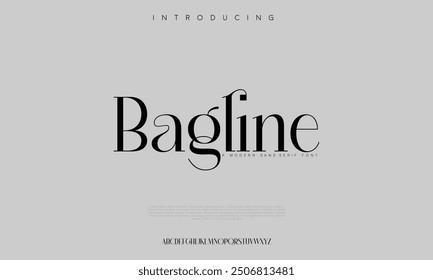 Trendy display typeface bold serif. Modern vintage alphabet collection. Uppercase, lowercase, stylish alternate typography. Vector illustration