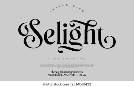 Trendy display typeface bold serif. Modern vintage alphabet collection. Uppercase, lowercase, stylish alternate typography. Vector illustration