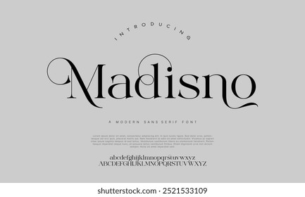 Trendy display typeface bold serif. Modern vintage alphabet collection. Uppercase, lowercase, stylish alternate typography. Vector illustration
