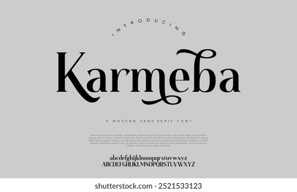 Trendy display typeface bold serif. Modern vintage alphabet collection. Uppercase, lowercase, stylish alternate typography. Vector illustration
