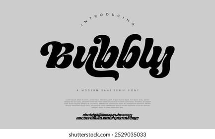 Trendy display typeface bold serif. Modern vintage alphabet collection. Uppercase, lowercase, stylish alternate typography. Vector illustration