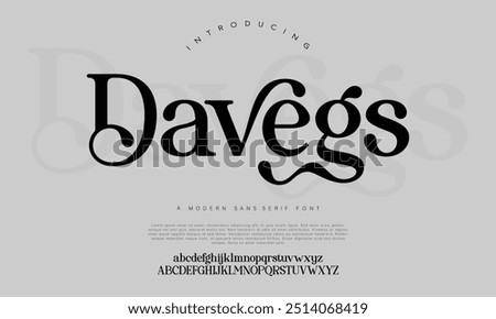 Trendy display typeface bold serif. Modern vintage alphabet collection. Uppercase, lowercase, stylish alternate typography. Vector illustration