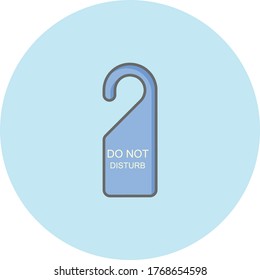 Trendy nicht stören Symbol auf blauem Hintergrund für Web-und mobile Grafik.