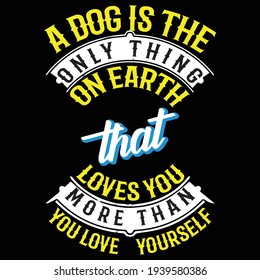 Trendy Dog typography tshirt design