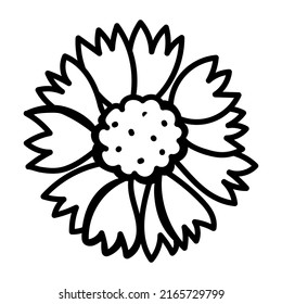 Trendy doodle icon of a daisy