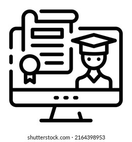 Icono de doodle de moda para el aprendizaje a distancia 

