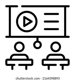 Trendy doodle icon of presentation 

