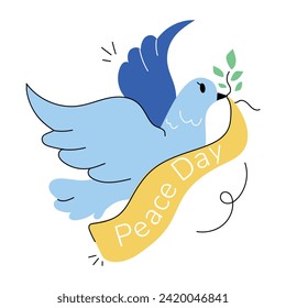 Pequeña ilustración de moda del día de la paz 