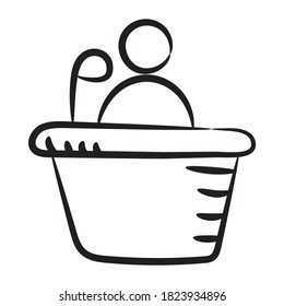 Vector de doodle de moda del flujo de dinero, inversión 