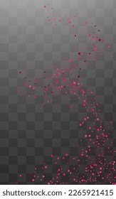 Trendy Dot Glamour Vektorhintergrund. Fallende Polka-Textur. Abstrakter rosafarbener Konfetti-Hintergrund. Einladung von Circle Bridal.