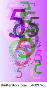 trendy draft in picture, bar among abstract 5 Number vector background