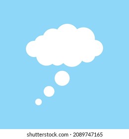 Trendy Traum Denken Sprache Blase in flachem Stil. Kommunikations-Cloud-Vektorsymbol.