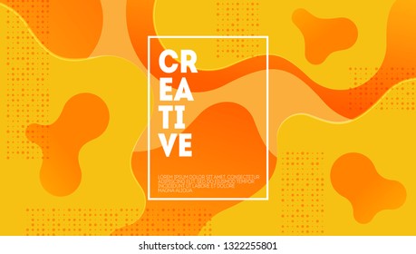 Trendy dynamic orange background. Modern poster design template for brochures, banners, web pages, landings, headers, covers
