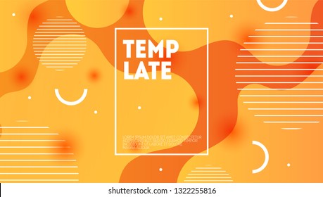 Trendy dynamic orange background. Modern poster design template for brochures, banners, web pages, landings, headers, covers