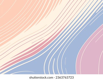 Trendy dynamic simple minimal meander wavy lines background. Abstract retro style groovy doodle modern aesthetic contemporary pattern backdrop.