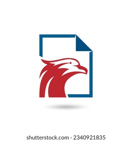 Trendy Eagle Logo Vector. minimalist eagle flat logo. vector template