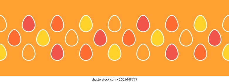Trendy Easter design with colourful eggs. Modern minimal style banner. Vector illustration