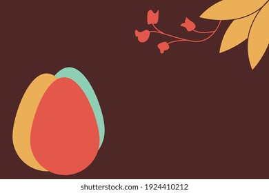 Trendy Easter square abstract templates vector illustration. suitable for social media post, mobile apps, cards, invitations, banners, web landing page