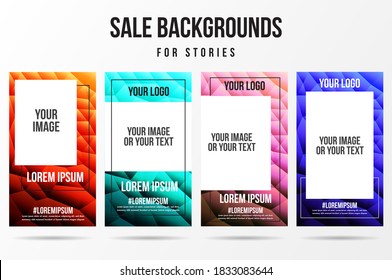 Trendy editable abstract technology background and present product template for social networks story.Cover social media background. Can be use for, website, mobile app, poster, flyer, web design.