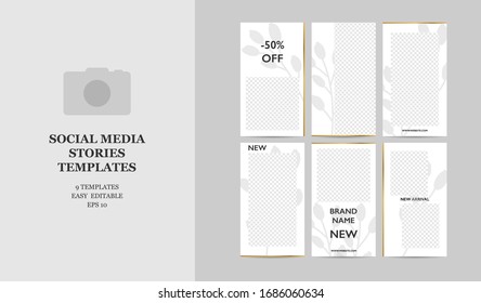 Trendy editable design for social media. Vector Illustration templates. 