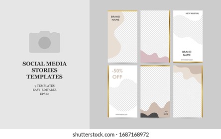 Trendy editable design for social media. Vector Illustration templates. 