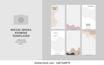 Trendy editable design for social media. Vector Illustration templates. 