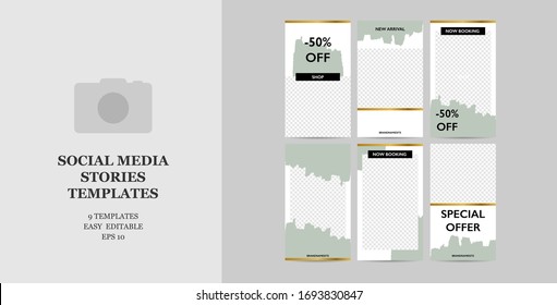 Trendy editable design for social media. Vector Illustration templates. 