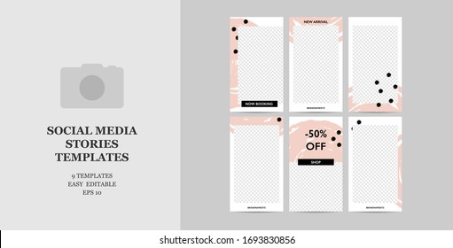 Trendy editable design for social media. Vector Illustration templates. 