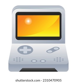 A trendy editable flat icon of gamepad 