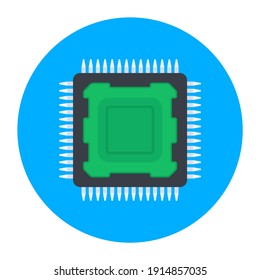 
Trendy editable icon of microchip 