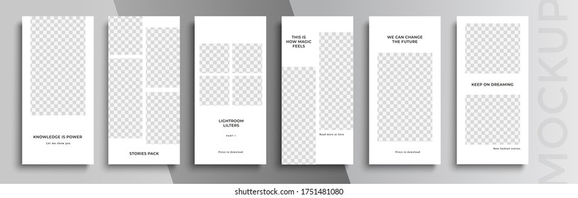 Trendy editable Instagram Stories template. Design  for social media.