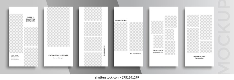Trendy editable Instagram Stories template. Design  for social media.