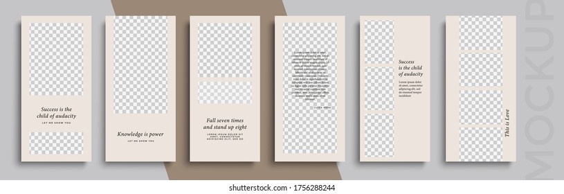 Trendy editable Instagram Stories template. Design  for social media.
