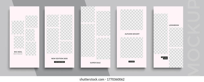 Trendy editable Instagram Stories template. Design  for social media. Flash Sale