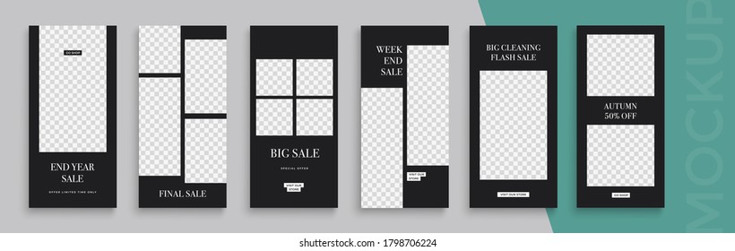 Trendy editable Instagram Stories template. Design for social media, Banner Background, Mobile App, Poster, Flyer, Coupon, Gift Card. Sale